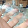476 - Set of 5 Vintage Clear Glass Cork Screw Top Collectible Decorative Bottles Image 5
