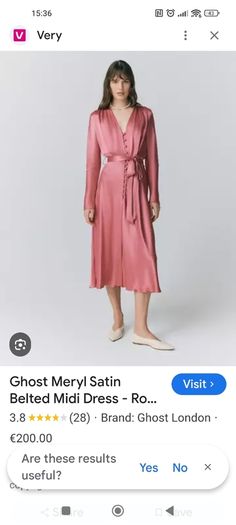 Ghost satin midi dress