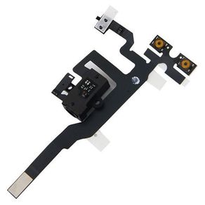 Black iPhone 4S Headphone Jack Mute Switch Volume Buttons Audio Flex Cable