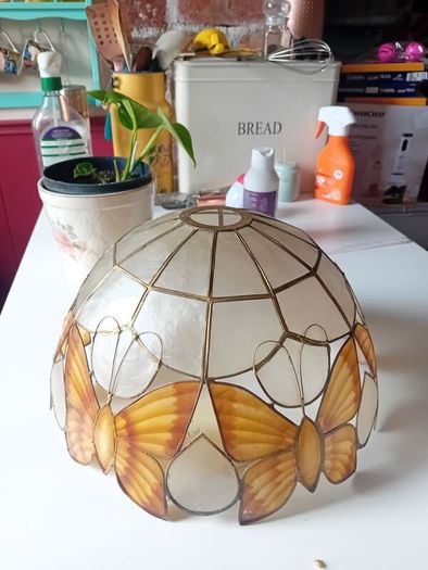 Vintage Capiz Shell hanging ceiling pendant shade