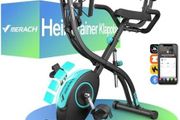 4-in-1 Exercise Bike with Own Training App 16x Magnetic Resistance, LCD Display, Hand Pulse Measurement, Foldable Exercise Bike