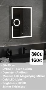 LED Bathroom Mirror 60x80cm