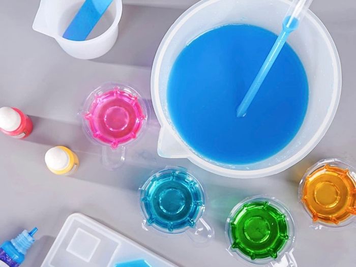 Silicone Measuring Cups, Resin Supplies with 600ml/20oz & 100ml Resin Mixing Cups, Easy to Clean, Durable & Flexible, Silicone Stir Sticks, Silicone Cups for Epoxy Resin Mixing (FREE POSTAGE)