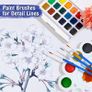 100Pcs Paint Brushes Small, Anezus Paint Brushes for Kids Fine Paint Brushes Set Detail Paint Brushes for Classroom Model Canvas Face Nail Art Acrylic Watercolor Paint Craft Supplies Image 3