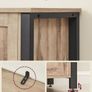 Kitchen Sideboard Storage Cabinet With Glass Doors Rustic Industrial Furniture Image 6