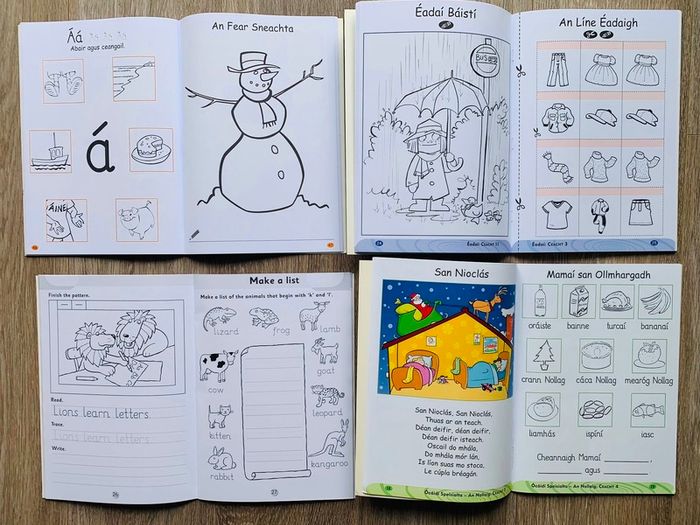 NEW Children's Irish Workbooks / Colouring Books - E5 each