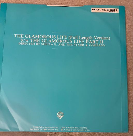 Sheila E The Glamorous Life Original 1984 UK 12inch Vinyl