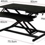 _Sit-Stand Desk, Height Adjustable, Computer Desk, Manual Height Adjustable Rack, Suitable for All Standard Desktops, Ideal for Offices, with Keyboard Tray, Installation Free Image 3