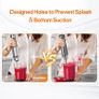 Immersion Blender, 1100W 2-in-1 Hand Held Blender with Full Copper Motor & Stainless Steel Body, 15 Speed & Turbo Mode Hand Mixer, Blade with Anti-scratch Coating, Stick with Beaters Image 9