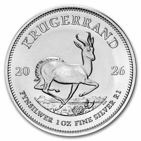 2026 South Africa 1 Rand 1oz Silver Bullion Coin Krugerrand BU. (In Capsule)
