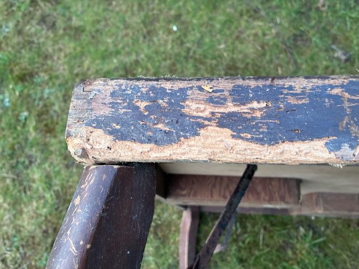 Old folding card table