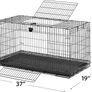 Pets Medium Wabbitat Rabbit Cage, Grid Mesh Floor, Removable Tray, Top & Front Door Access, Rust Resistant Finish, No Tools Required Image 3