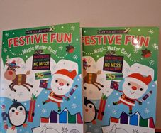 Christmas paint colouring book x2