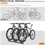 3 Bike Stand Bicycle Storage Rack Floor or Wall Mount Black Brand New Image 6