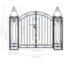 Ornamental Garden Gate Wrought Iron 122x20.5x100 cm Image 10