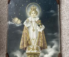 Vintage Infant Jesus of Prague Framed Print