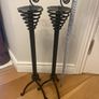 Pair of Wrought Iron Candle Holders Image 5