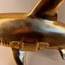 Large Gold Shark Statue | Stylish Home Decor Wall or Shelf Ornament Image 3