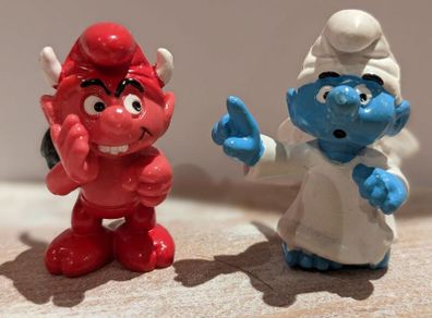 angel & devil smurfs