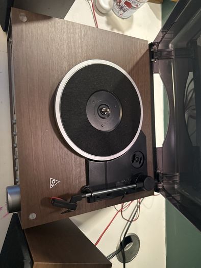record player and CD