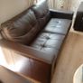 Cheap sets of 3&2 brown leather sofas Image 7