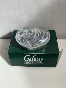 Galway Crystal heart shaped glass box