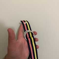 Lauren Ralph  Navy Blue, Pink, Yellow Striped Belt. 98 cm new