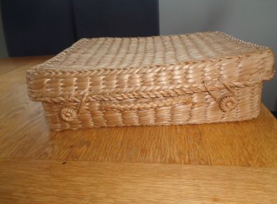 Vintage Wicker Suitcase for Sale