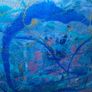 Heavy Wooden picture frame with epoxy painting Image 5