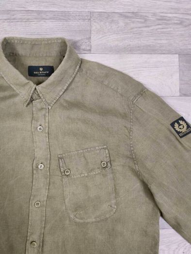 Belstaff Pure Linen Shirt Mens Large