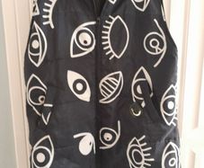 long Jilet black with pattern