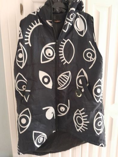 long Jilet black with pattern