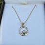 9ct Yellow Gold Claddagh Pendant & Chain Image 4