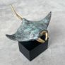 Manta Ray - Patinated And Polished Bronze Image 2