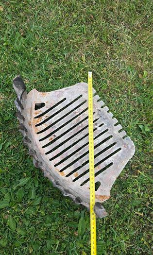 heavy-duty cast iron grate and front grate