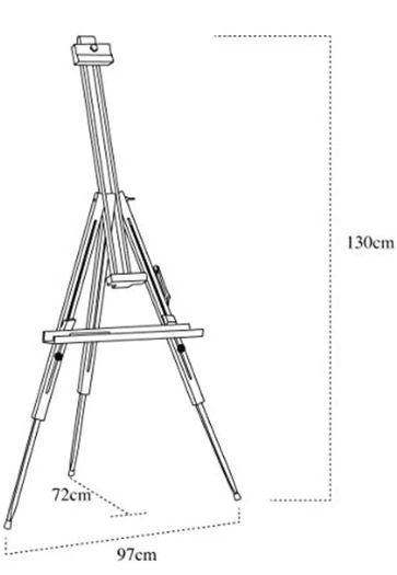 Wooden Easel Portable/Artist Outdoor Easel - Beech Wood Canvas Stand Foldable Tripod - Max Height up to 191cm - Storefront Sign Easel - Sketching Painting Stand (FREE POSTAGE)