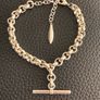 Silver Plated T-bar Bracelet Image 3