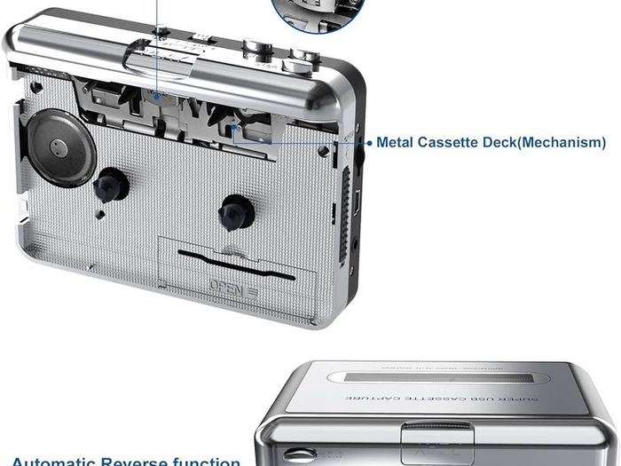 NEW SALE | Portable Cassette Player/Cassette to MP3 Converter Capture Cassette Tape to MP3/CD Audio via USB