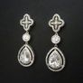 Vintage Style Cross Crucifix Crystal Drop Earrings Image 4