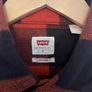Mens Levis Red and Black Buffalo Check Shirt Long Sleeve. Size Small. Image 3