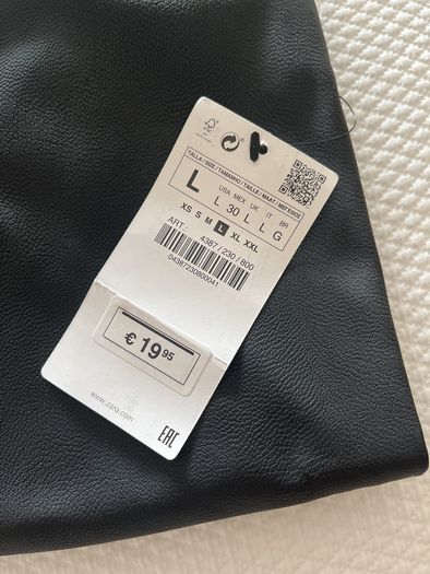 Zara faux leather trousers L BNWT
