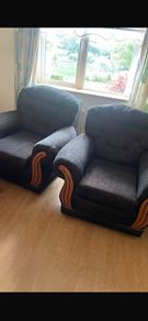 Pair of Black Armchairs, excellent condition, very comfortable