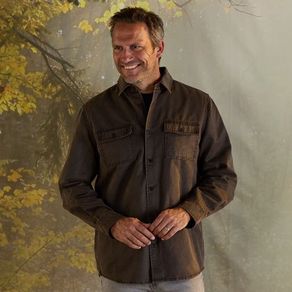 Men's XXL Brown Wax Cotton Shirt (Brand New & Tagged)