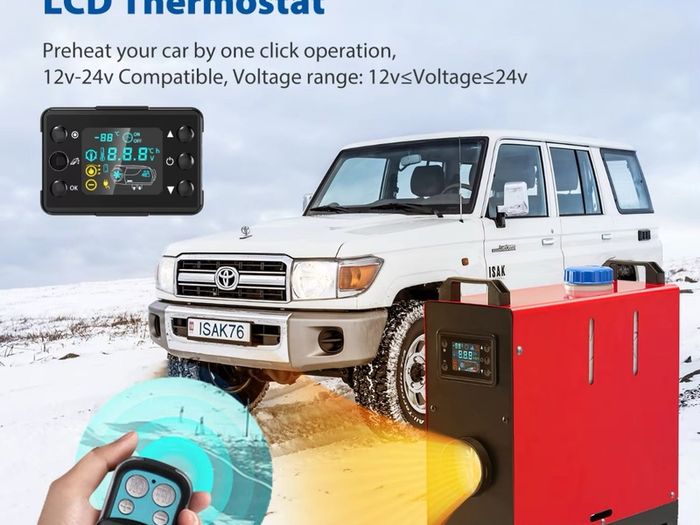 5kw-8KW 12V Portable All In One  Diesel Air Heater with LCD Monitor Car parking Air Heater for Campervan Tent Trucks