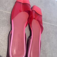 Charles & Keith Clear Slingback Flats