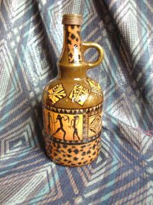 Hand made decoupage bottle.