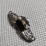 Vintage Sterling silver onyx stone brooch Image 4