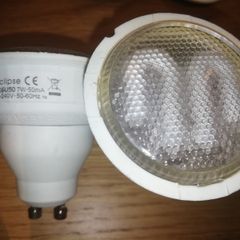 Eclipse GU10 CFL bulbs x8
