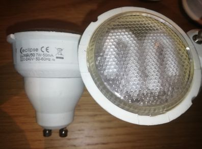 Eclipse GU10 CFL bulbs x8