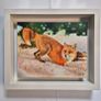 Red fox -oil paint - framed Image 7